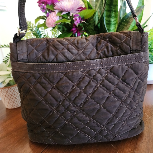 VERA BRADLEY Espresso Brown Microfiber Purse Zebra Lining Used Good Condition - Picture 4 of 15